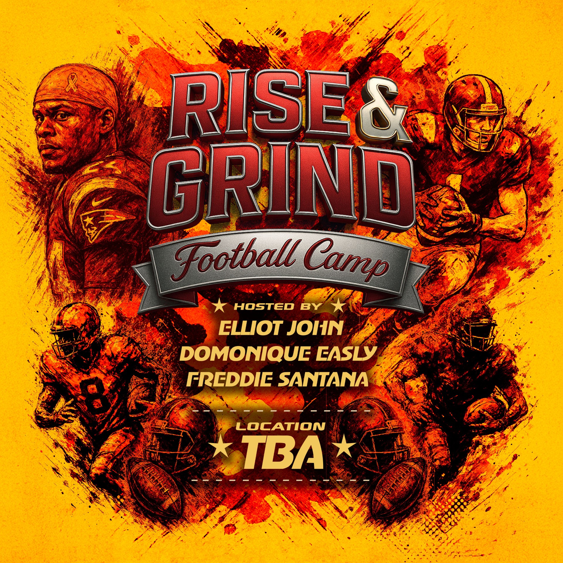 Flag football fundraiser flyer